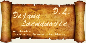 Dejana Lacmanović vizit kartica